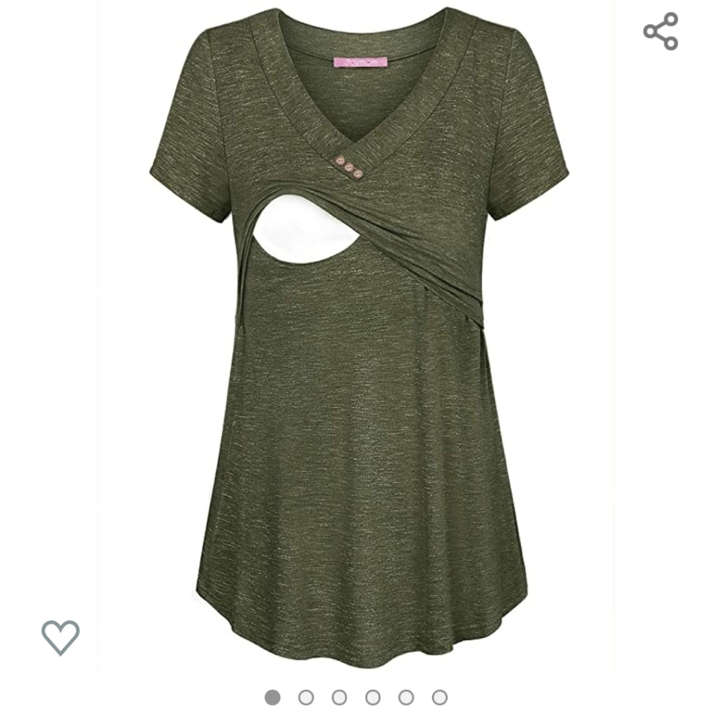 Joymom V Neck Nursing Maternity Top